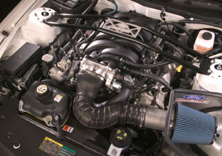 2007 Ford Shelby GT engine bay