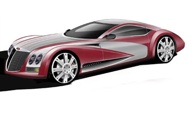 Duesenberg Torpedo Coupe rendering by Jeff Teague