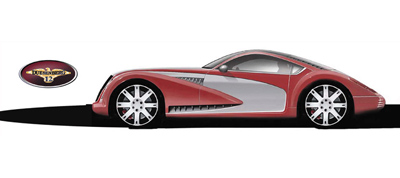 Duesenberg Torpedo Coupe rendering by Jeff Teague