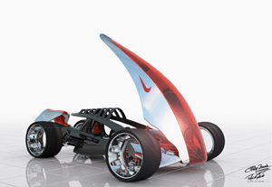 Nike ONE future concept car open