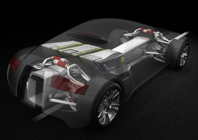 Audi R-Zero concept cut away