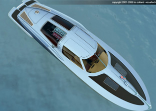 1963 Corvette inspired speed boat by 
                  Bo Zolland