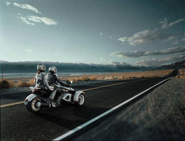 BRP Can-Am Spyder Roadster with pillion