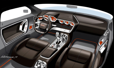 GMC Denali XT concept truck interior
