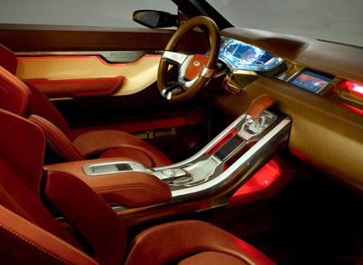 Land Rover LRX concept car interior