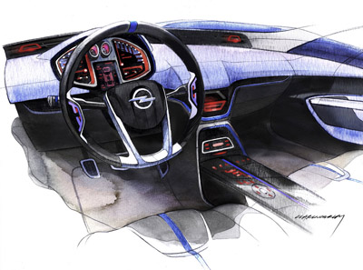 Opel Flextreme concept car interior