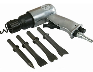 Air hammer chisel and chisel set