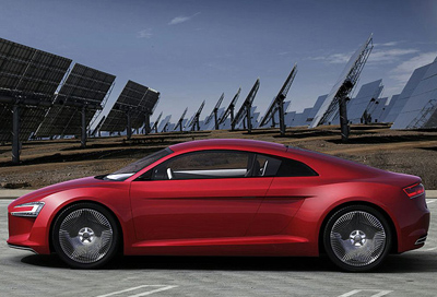 Audi R8 e-Tron electric powered concept car