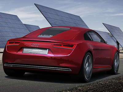 Audi R8 e-Tron electric powered concept car