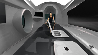 NASA Moonstream concept moon exploration vehicle interior
