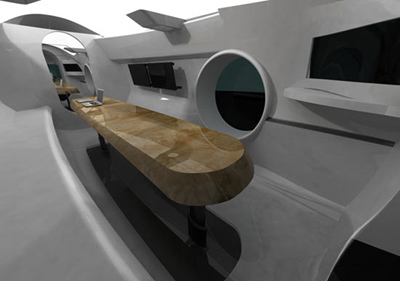 NASA Moonstream concept moon exploration vehicle interior