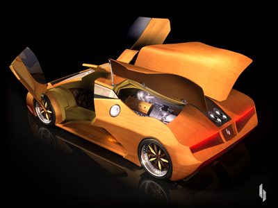 Splinter wooden supercar