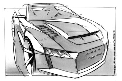 Audi Quattro concept sketch