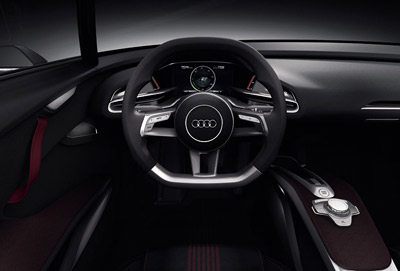 Audi e-tron Spyder steering wheel
