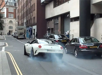 Ferrari 599 GTO burnout