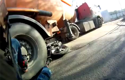 bike helmet camera. Video: Helmet camera captures