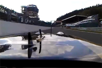 Bruno Senna drives the Spa-Francorchamps circuit one-handed