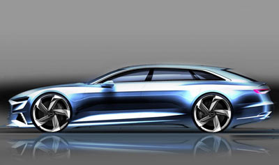 Audi Prologue Avant concept car side view