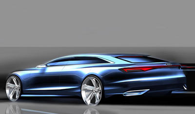 Audi Prologue Avant concept car rear view