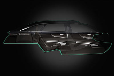 Audi Prologue Avant concept car cabin layout