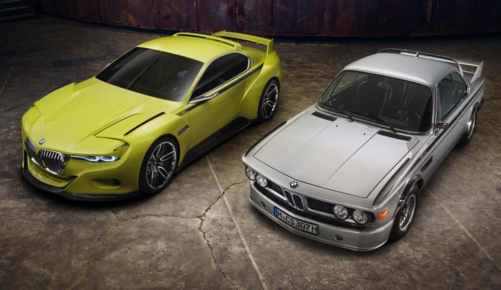 BMW 3.0 CSL Hommage Concept and original 3.0 CSL