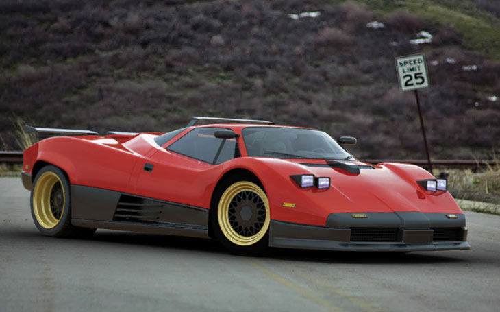 retro 1980s Pagani Zonda concept