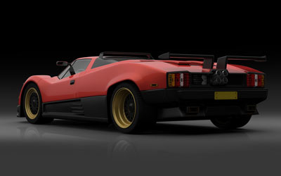 retro 1980s Pagani Zonda concept