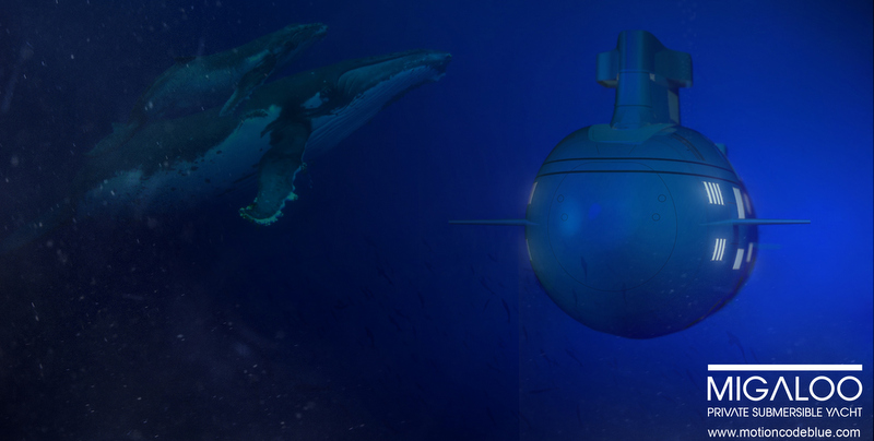 motion code: blue MIGALOO luxury submarine