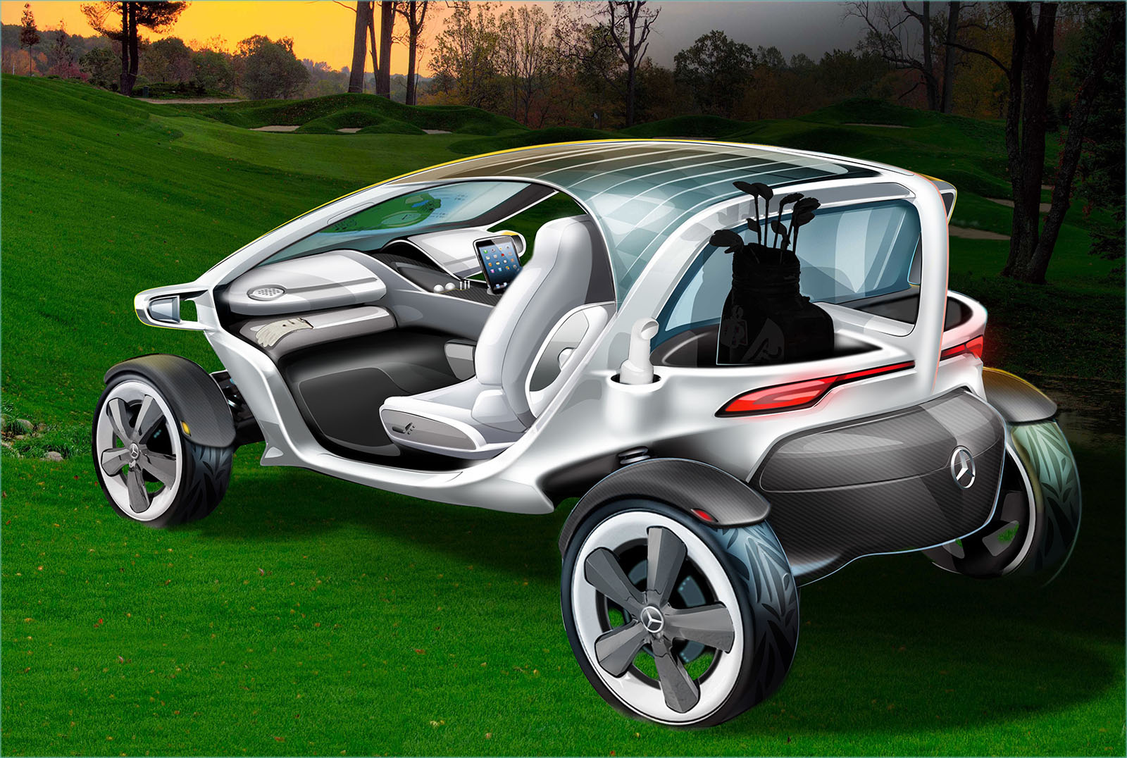 Mercedes benz electric golf cart #3